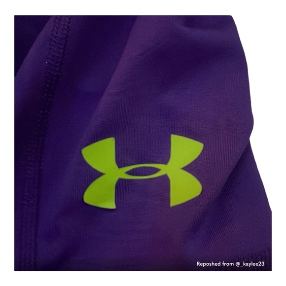 UA Purple Compression Shorts YL - Picture 2 of 5